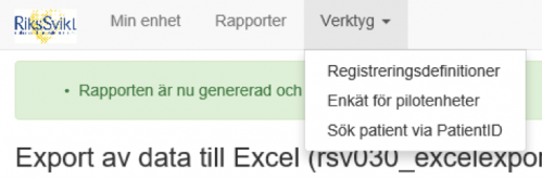 Export till Excel small