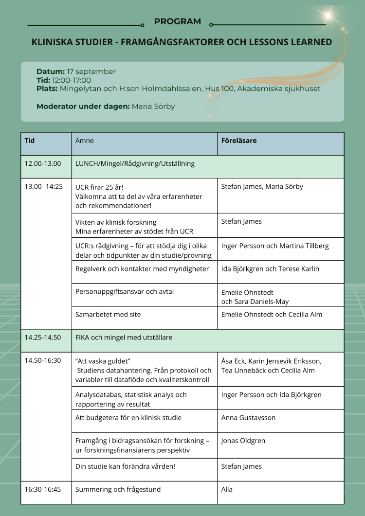 17 september UCR Inbjudan samt Agenda