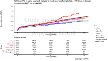 13 TLR first year in most used stents